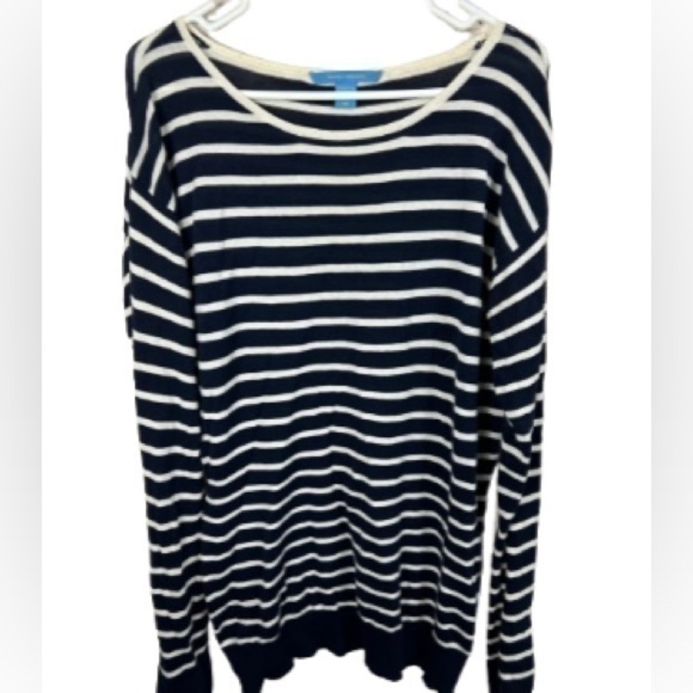 White + Warren striped sweater